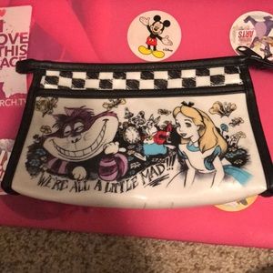 Alice in Wonderland zip up makeup bag